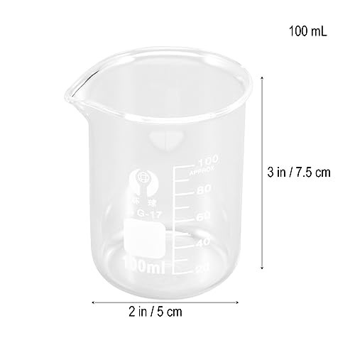ULTECHNOVO 100ml Glass Measuring Cup, High Borosilicate Glass Beaker with Graduated Markings - Image 2