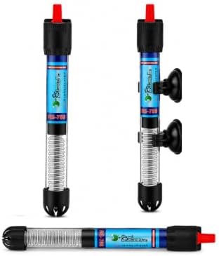 Tonia Calentador de Acuario Sumergible RS-789-25w, 25W para Peceras de 0-30L, Temperatura Regulable 18-34°C, con Ventosas de Sujeción