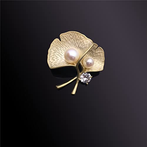 Petite broche ginkgo en perle pour sublimer un cheongsam ou une veste