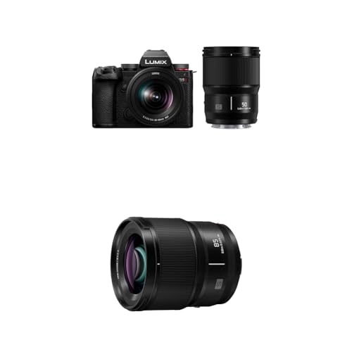 Image of Panasonic LUMIX S5II Mirrorless Camera (DC-S5M2WK) with LUMIX S Series 85mm F1.8 L Mount Interchangeable Lens (S-S85)