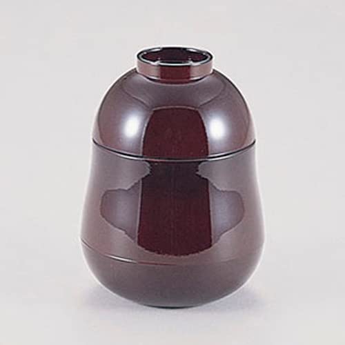 トータル通販 瓢箪小吸物椀 タメ内黒 350-24052(Z354) 耐熱ABS 汁椀 汁碗 味噌汁椀 お椀 おわん 割れにくい 軽い 軽量 蓋付き 業務用 業務用食器 旅館