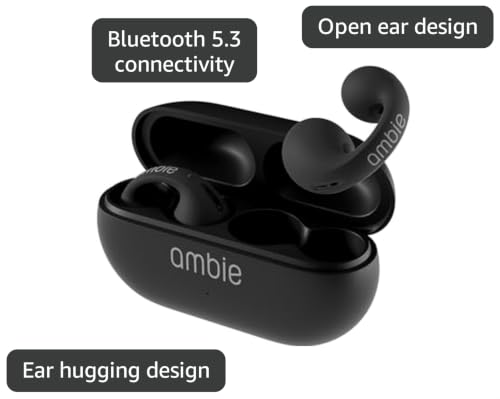 Image of ambie Sound earcuffs AM-TW02, Open Ear Wireless Earphones for Comfort, Bluetooth 5.3 Earbuds for Sports, Running, and Workouts | 6 hr Play Clip-on Ear Cuff