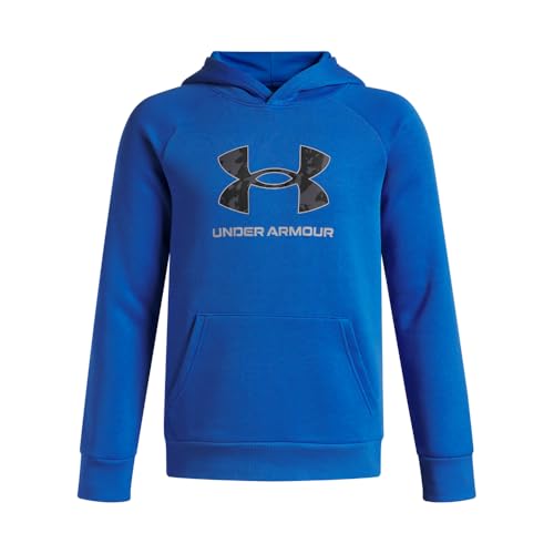 Under Armour Boys' Rival Fleece Big Logo Print Fill Hoodie, (402