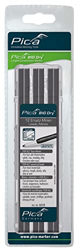 Pica Big Dry Marker Pen Pack of 12 Pencil Refills Black Graphite Only 6030