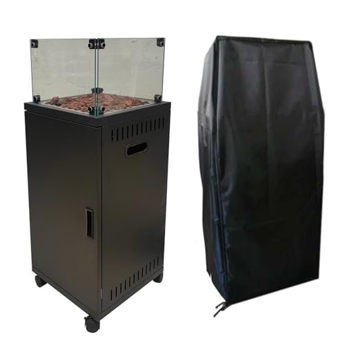 APANA Gas Heizstrahler FUEGO 8kW – Terrassenfeuer mit Sichtfenster &...