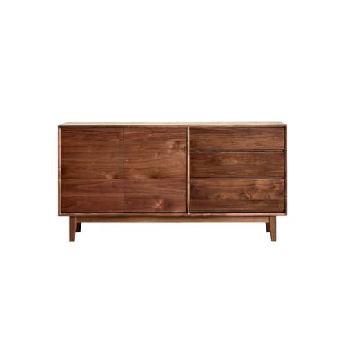 CUISGOR Aparadores para Comedor Gabinete de Porche de Madera Maciza, Moderno gabinete de Almacenamiento for Dormitorio Estilo WABI-sabi for Sala de Estar Bufetera(160cm)