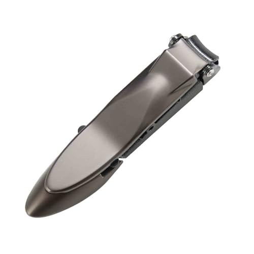 爪切りニッパーつめきり足つめ切りはさみ爪きり小型巻き爪 爪切りステンレスネイルニッパーネイルチップの飛び散り防止コンパクト (8.8X1.8cm,grey)