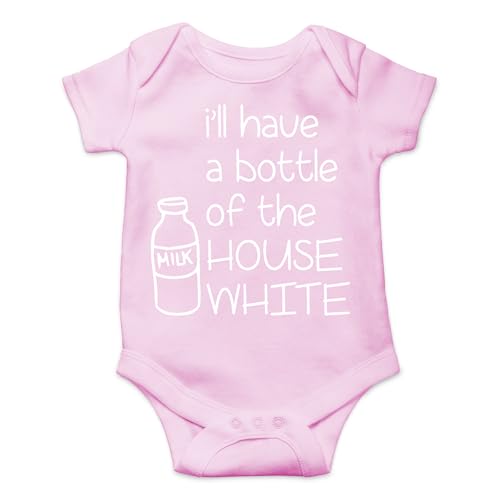 Image of AW Fashions I Will Have A Bottle Of The House White Baby Bodysuit Cute Newborn Boys Outfit Funny Infant