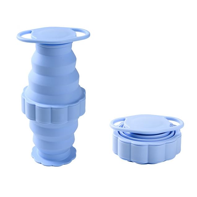 Blumenförmiger Wasserbecher Silikon Faltbare Sport-Wasserflaschen Tragbar Für Outdoor-Reisen