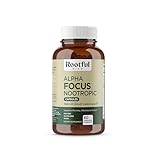 Rootful Mind Alpha Focus Nootropic - Memory and Focus Brain Booster Supplement with Choline, Citicoline, GPC, L-Tyrosine, Bacopa Monnieri, DMAE, Gingko Biloba, Lion's Mane, Niacinamide - 60 Capsules