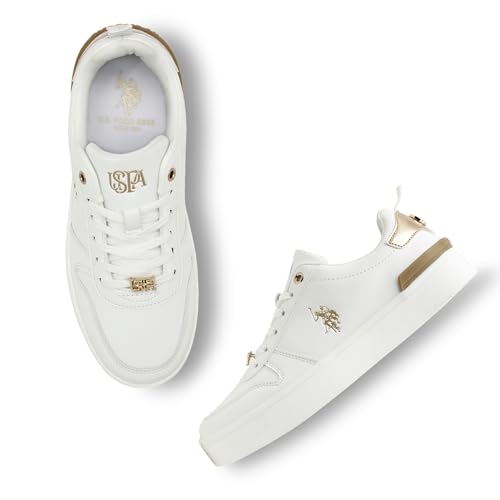 Image of U.s polo assn.Women Arya 3.0 White Casual Shoes with Comfort Insole