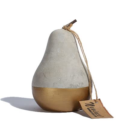 Brenium Decorative Concrete Pear, Modern European Pear-Shaped Décor, Gold Pears For Home Decoration, Hand-Painted Gold Artificial Fruit Crafts, Decorative Fruits, Handmade Home Decor #TOP7
