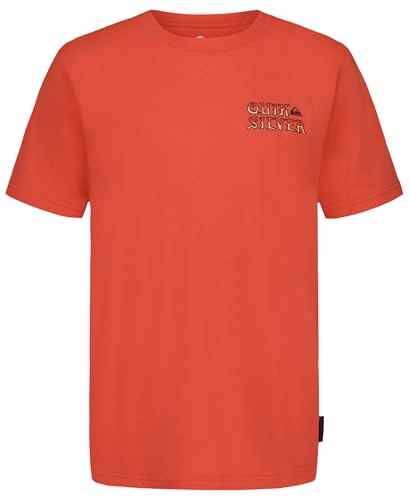Image of Quiksilver Boys' Short Sleeve Logo Graphic T-Shirt, Soft & Comfortable, Regular Fit