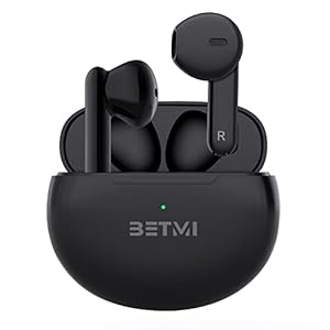 BETMI – Echte draadloze oordopjes – in-ear Bluetooth5.3-hoofdtelefoon – 40H speeltijd, IPX5 waterdichte TWS met dubbele microfoon voor sport, lichtgewicht oortelefoons voor Android iOS/iPhone – zwart