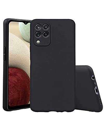 Image of Mobile Back Cover Case for Samsung M12 (Silicone Case|CameraProtection|Black SC1510)