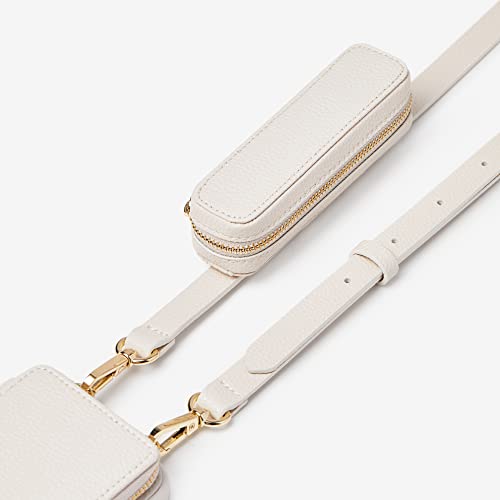 Zve Iphone 12 Pro Max Wallet Case Crossbody, Leather Phone Case With Rfid Blocking Card Holder Small Lipstick Keys Pouch Wrist Strap, Zipper Cover Purse For Iphone 12 Pro Max (6.7 Inch)- Beige #TOP7