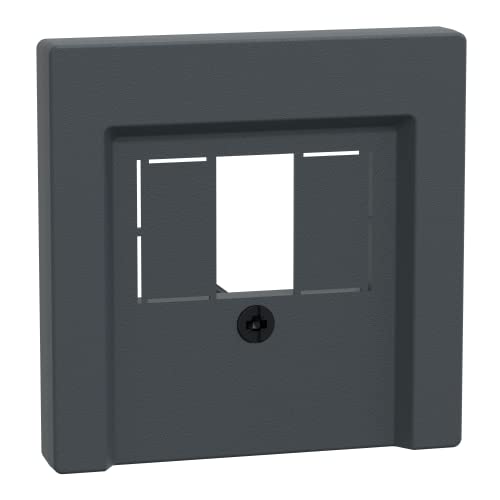 Merten System M 297914 Central Plate for TAE Audio USB Anthracite, Charcoal, 1x Zentralplatte für TAE/Audio/USB - Image 2