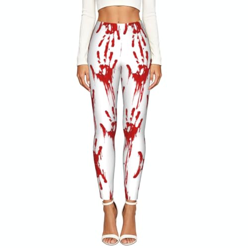 Leggings de compresión mujer con estampado original de manos sangrientas fitness 2