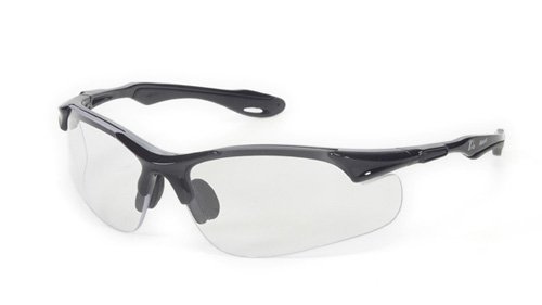 Liberty Glove & Safety AMZ1766BM ProVizGard Brea Protective Eyewear, Blue Mirror Lens, Black Frame (Case of 6 Pairs)