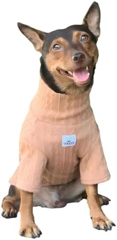 YQYS Dog Turtleneck Sweaters Pullover Sweater for Small Dogs and Kitten Thick Warm Cute Cat Sweater Teacup Dog Clothing Puppy Clothes Ropa para Perro Khaki XLarge