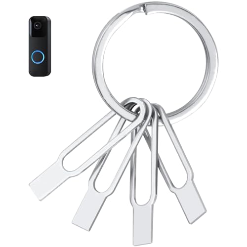 LLMSIX 4 PCS Doorbell Key Replacement Tool for Blink Replacement Doorbell Key Reset Key Replacement Part Tool Doorbell Opening Tool for Blink Video Doorbell for Remove Blink Doorbell Mount Battery
