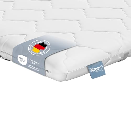 XDREAM Pure Topper | Ergonomischer Matratzentopper mit hochwertigem Kaltschaumkern | Bänder zur Befestigung | Öko-Tex Zertifiziert | 180 x 200 cm