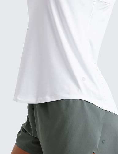 CRZ YOGA Lightweight Racerback Tank Tops for Women High Neck Workout Athletic Running Sleeveless Shirts4