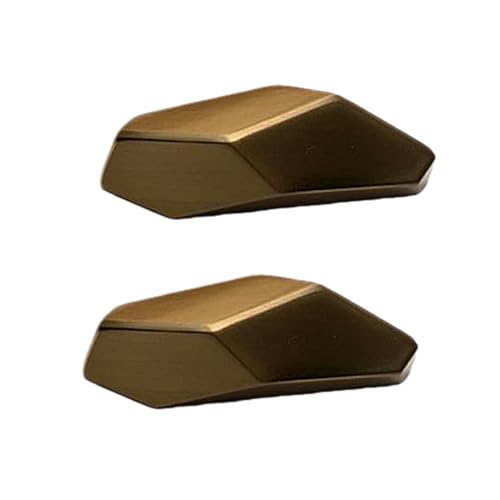 DSWZLQDXB 2 piezas Tiradores Armarios Aleación de zinc sólida Perfiles Minimalista moderno Manijas Puertas Manilla Habitación infantil Perilla para Cajón Asas de gabinete (Hole spacing 32mm,Copper)
