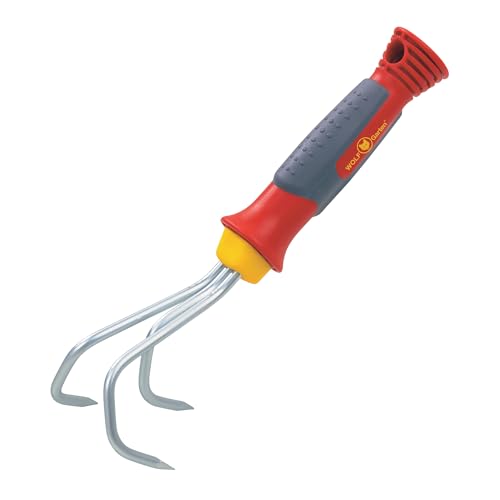 WOLF-Garten Handgrubber KA-2K (ideal zum wurzelschonenden Lockern und Lüften des Bodens in Beeten, Balkonkästen & Steingärten, rutschfester Handgriff...