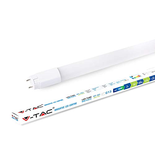 V-TAC VT-121 18W T8 nano plast rör-ej roterbar (120cm) med Samsung Chip vit 6400K