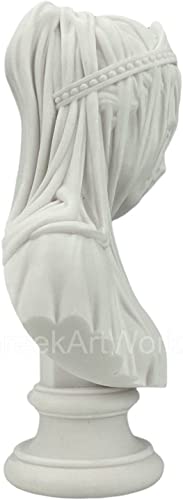 Busto dama velada Monti 1875 en mármol fundido, regalo de bodas de lujo 8