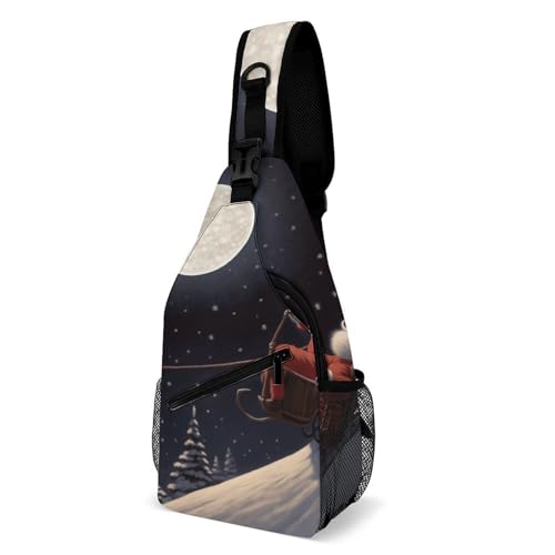 Morrales Crossbody Christmas Moon para Senderismo