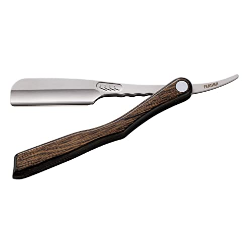 SS Folding Razor - Scotch Wood