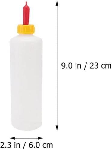 Miniatura 3 de Cabilock 5 juegos de botellas de cabra para alimentar cabras, botellas de leche de alimentación de cordero, resistentes botellas de lactancia de