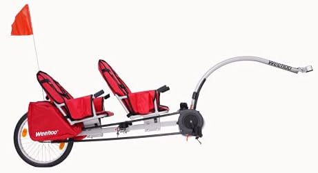 Weehoo Two Bike Trailer,Red,One Size