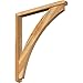 Ekena Millwork BKT0402X36X40THR03RWR Thorton Arts and Crafts Rough Sawn Bracket w/Offset Brace, Western Red Cedar