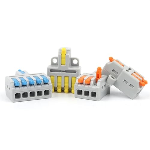 Miniconector de cable y bloque de terminales de empuje para reformas y empalmes caseros