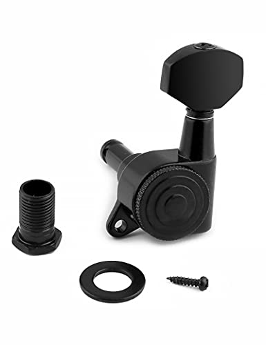 Bogart Locking Guitar String Tuning Pegs Sealed Machine Heads Tuners Tuning Keys 3 Left 3 Right For Electric Guitar Or Acoustic Guitar Black. #TOP2