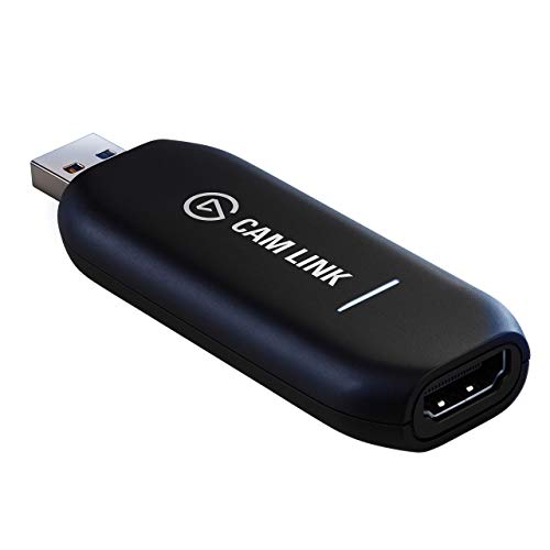 Elgato Cam Link 4K — Broadcast Live, Record via DSLR, Camcorder, or Action cam, 1080p60 or 4K at 30 fps, Compact HDMI Capture Device, USB 3.0 (Renewed)