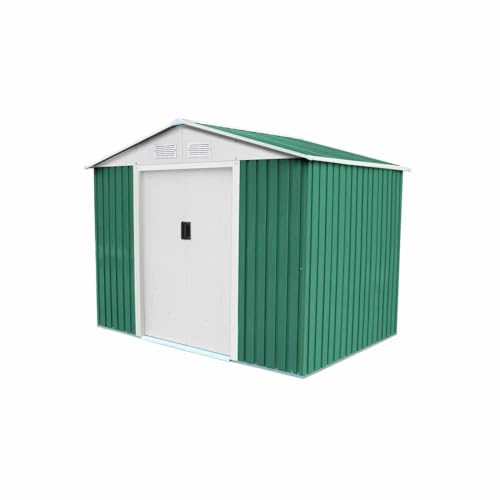 GARDIUN KIS12767 - Caseta Metálica Cambridge 4,72 m² Exterior 181x261x198 cm Acero Galvanizado Verde