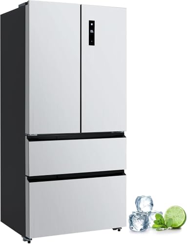 Milleloom French Door Counter Depth Refrigerator 18.8 Cu. Ft. Stainless Stee...