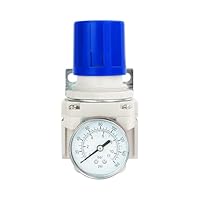 BLCH 1/2\ BSP Druckluftregler - Druckregler für Kompressor, Kompressorregler Lufttrocknungssystem AR4000-04 Manometer 0-160 PSI