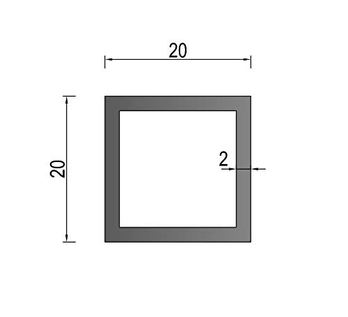 Tubo rettangolare quadrato in acciaio inox V2A
