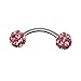 MEATTRIMEIT New 2026 1Pc Disco Eyebrow Piercing Industrial Labret Bar Body Jewelry Stainless Helix Ring Lip Curved Barbells Fashion Trendy Accessories Creative Gift