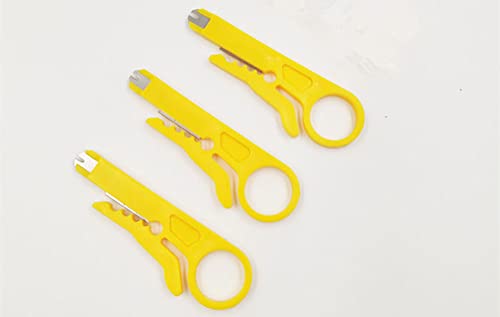 Mini Wire Stripper 3 Pcs Network Wire Stripper Punch Down Cutter For Network Wire Cable, Rj45/Cat5/Cat6 Data Cable, Telephone Cable And Computer Utp Cable #TOP3