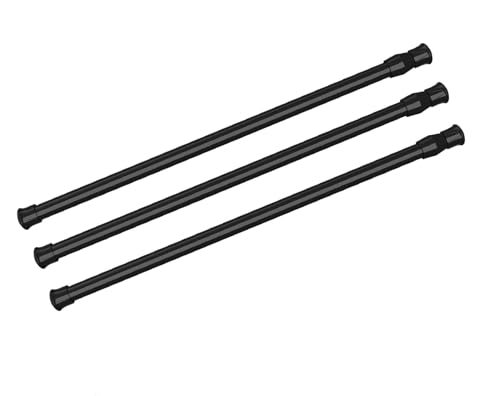 つっぱり棒 突っ張り棒 伸縮ポール ばね式強力タイプ ビニール 耐荷重1kg パイプ直径1.3cm 室内 カーテンレールポール クローゼットロッド (ブラック40~70cm)3本