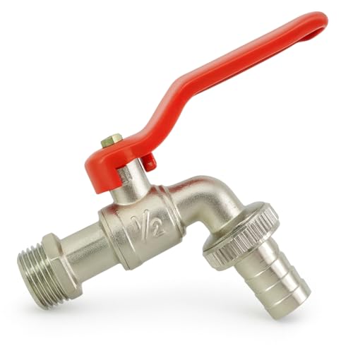 PARENCE - Rubinetto da giardino da 1/2 pollice - Rubinetto a sfera in acciaio inossidabile rinforzato - Installazione facile e veloce dell'acqua all'aperto