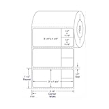 Blank Label for Direct Thermal Printers, 3-Part, 3
