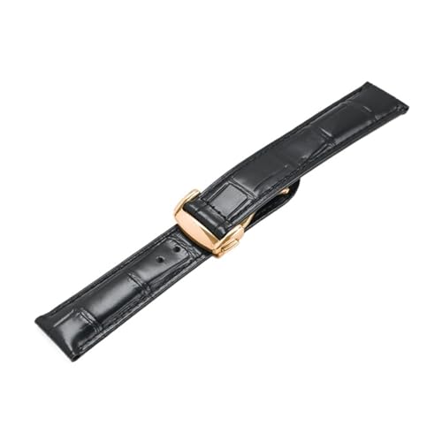 [[ł] U[Xgbv ܂肽݃obN 19mm 20mm 21mm 22mm Y fB[X jo[Toh vANZT[ IKΉ V[}X^[Ή(Black Rose gold,19mm)