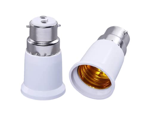 SVM Products B22 to E27 Screw Base Socket Ceramic Lamp Holder (White, 2-Piece) Light Bulb Adapter-image-35